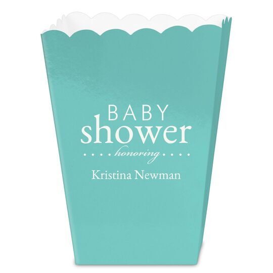 Baby Shower Honoring Mini Popcorn Boxes